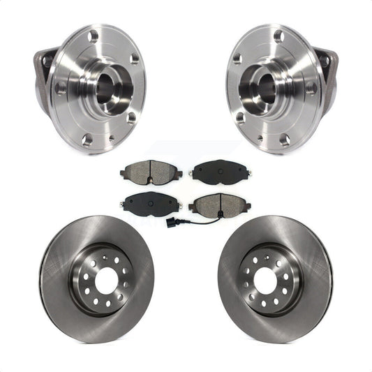 Hub Bearing Brake Rotor Pad Front Kit For Volkswagen Taos GTI Golf Alltrack Audi