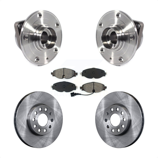 Hub Bearing Brake Rotor Pads Front Kit For Volkswagen Jetta Taos Golf SportWagen