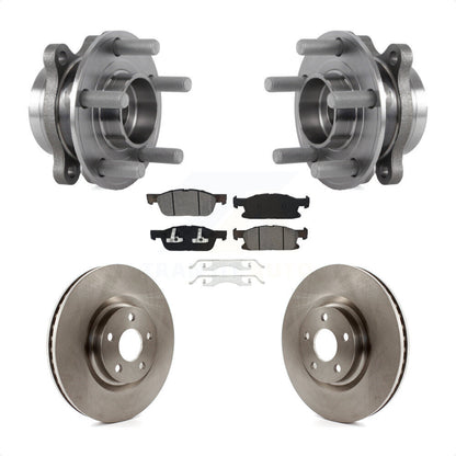 Hub Bearing Assembly Disc Brake Rotors And Pads Front Kit For Ford Edge