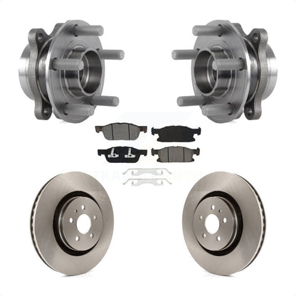 Hub Bearing Disc Brake Rotor & Pads Front Kit For Ford Edge Lincoln Nautilus MKX
