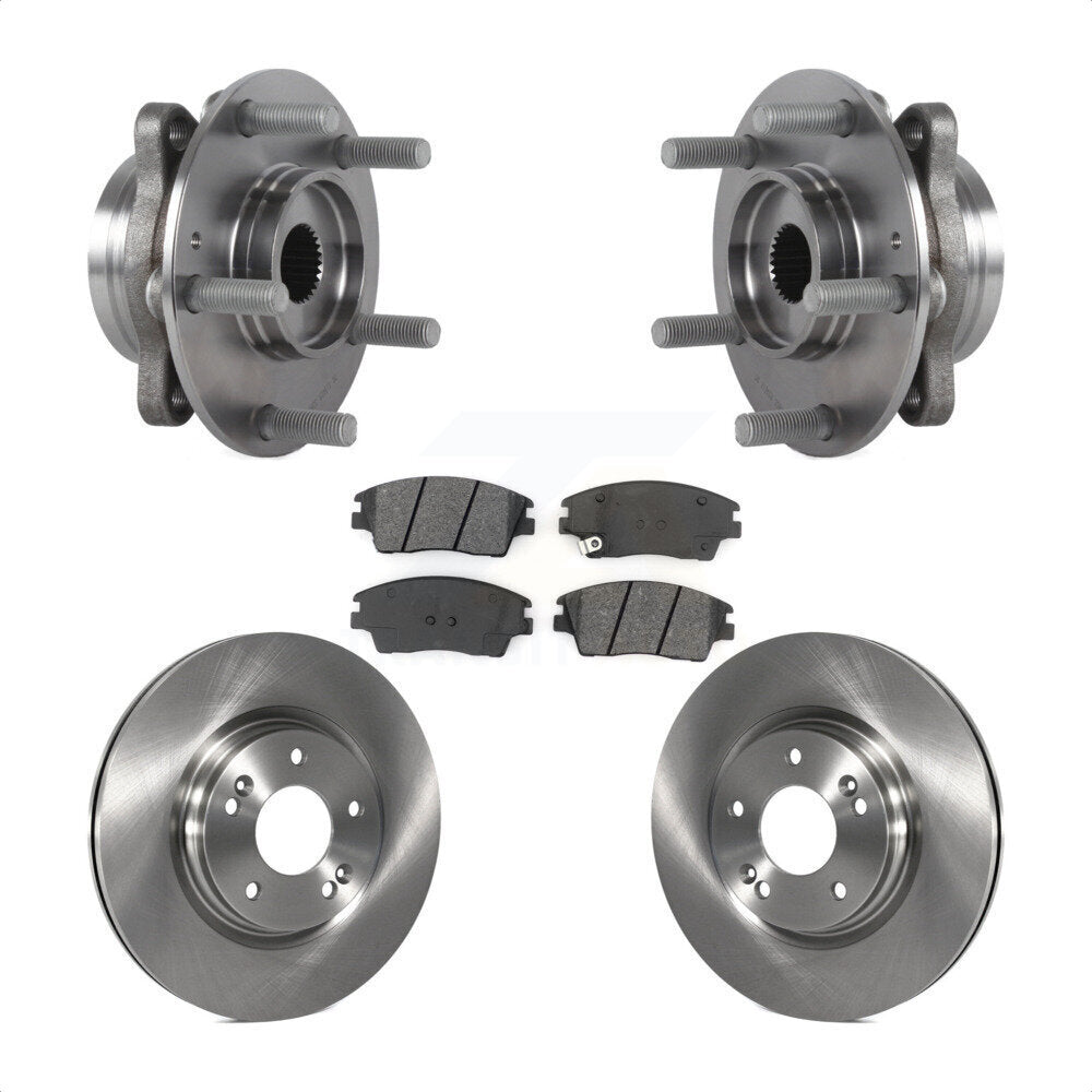 Hub Bearing Disc Brake Rotor & Pads Front Kit For 2017-2020 Hyundai Elantra 1.6L