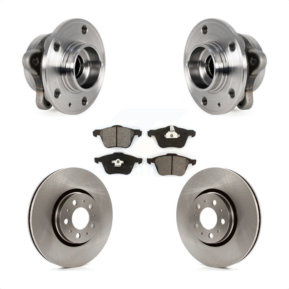 Hub Bearing Assembly Disc Brake Rotors And Pads Front Kit For Volvo XC90