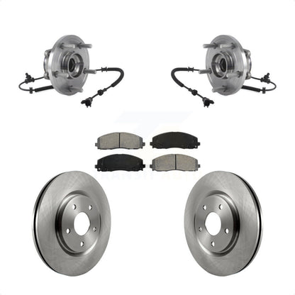 Hub Bearing Disc Brake Rotor & Pad Front Kit For Chrysler Pacifica Grand Caravan