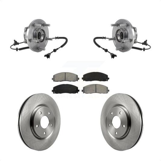 Hub Bearing Disc Brake Rotor & Pad Front Kit For Chrysler Pacifica Grand Caravan