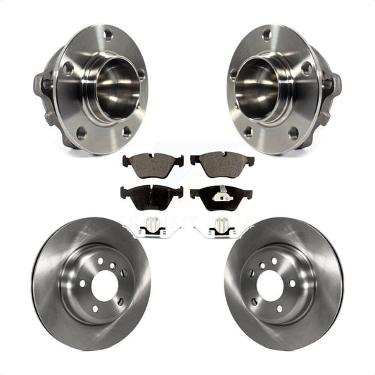 Hub Bearing Assembly Disc Brake Rotors And Ceramic Pads Front Kit For BMW 528i
