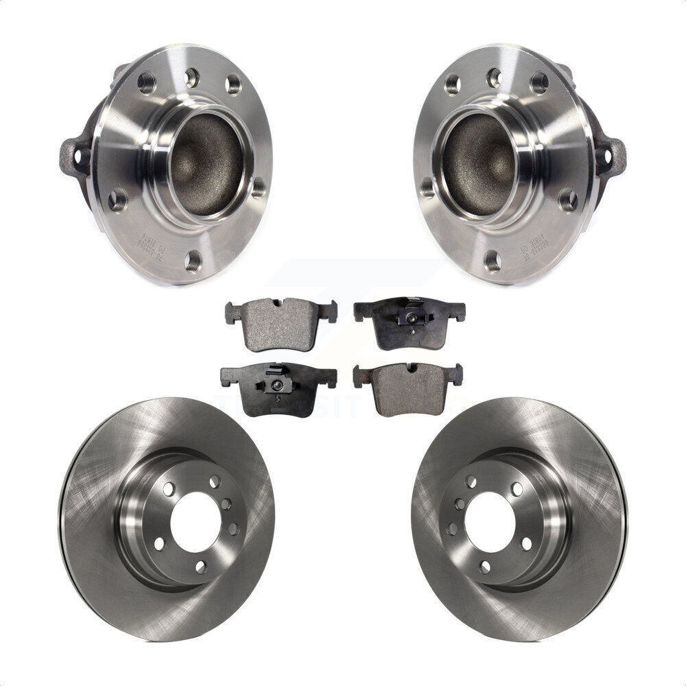 Hub Bearing Assembly Disc Brake Rotors And Pads Front Kit For BMW 328i 330e