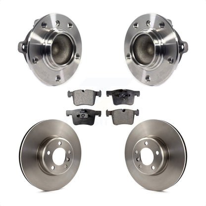 Hub Bearing Assembly Disc Brake Rotors And Ceramic Pads Front Kit For BMW 335i
