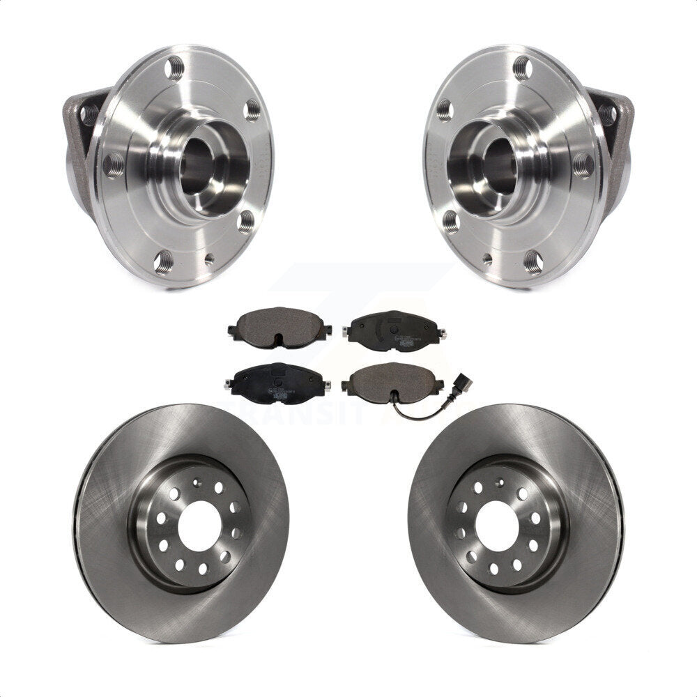Hub Bearing Brake Rotor Pad Front Kit For Volkswagen Taos GTI Golf Alltrack Audi