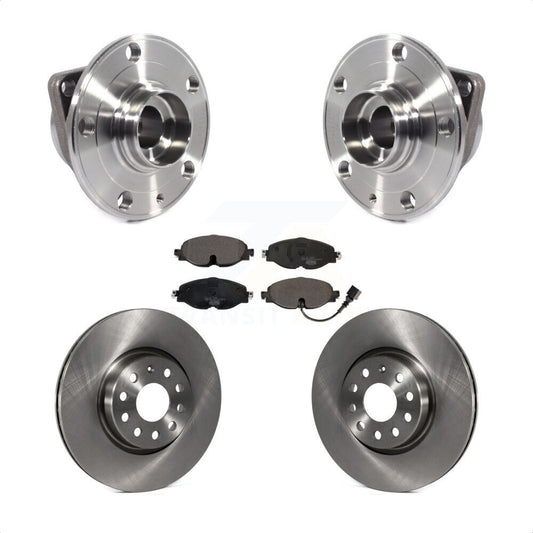 Hub Bearing Brake Rotor Pad Front Kit For Volkswagen Taos GTI Golf Alltrack Audi