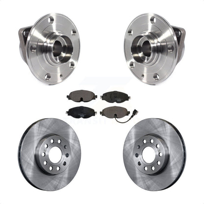 Hub Bearing Brake Rotor Pads Front Kit For Volkswagen Jetta Taos Golf SportWagen