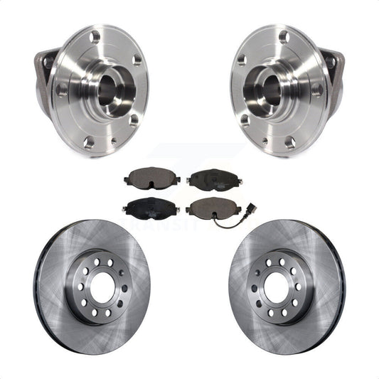 Hub Bearing Brake Rotor Pads Front Kit For Volkswagen Jetta Taos Golf SportWagen
