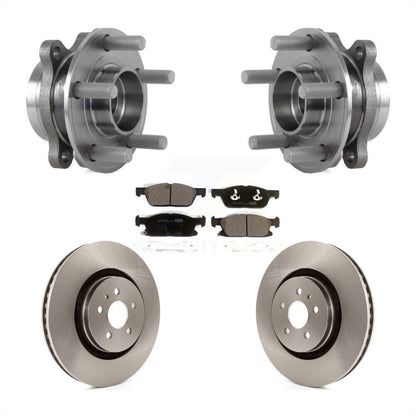 Hub Bearing Brake Rotor & Pads Front Kit For Ford Fusion Lincoln MKZ Continental