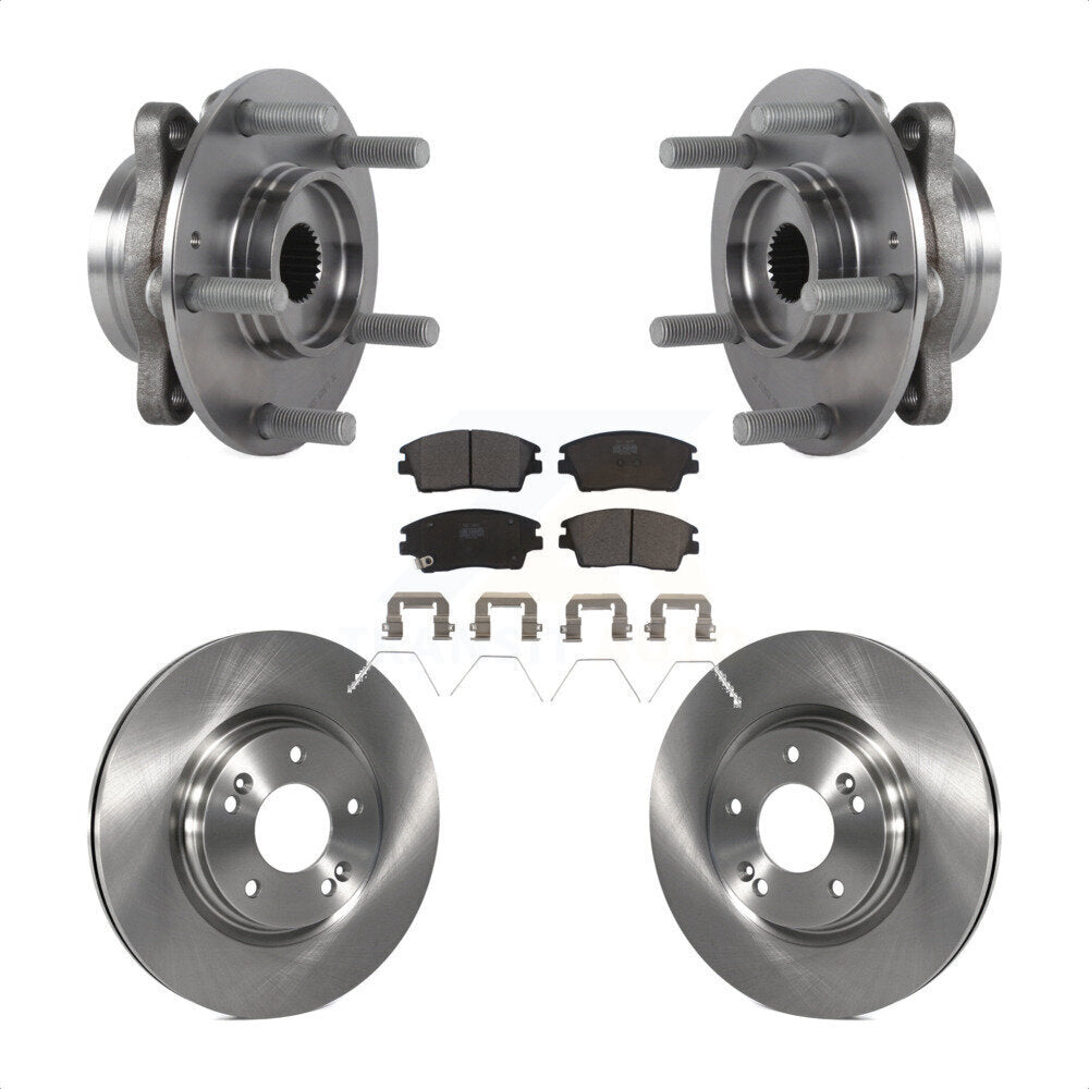 Hub Bearing Disc Brake Rotor & Pads Front Kit For 2017-2020 Hyundai Elantra 1.6L