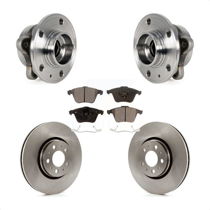 Hub Bearing Assembly Disc Brake Rotors And Ceramic Pads Front Kit For Volvo XC90