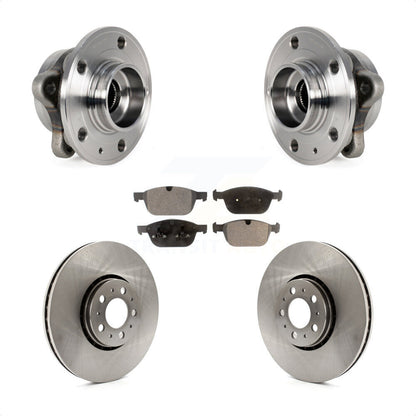 Hub Bearing Assembly Disc Brake Rotors And Ceramic Pads Front Kit For Volvo XC90