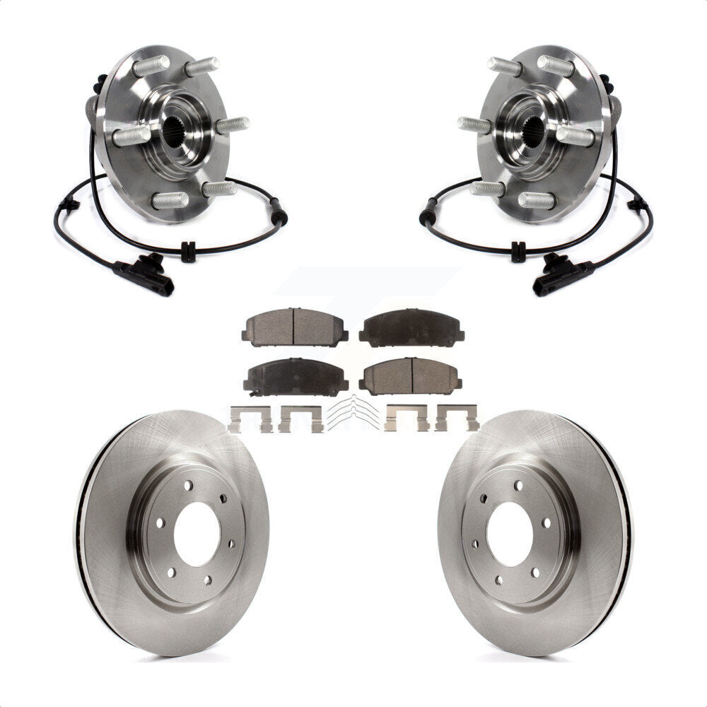 Hub Bearing Disc Brake Rotor Pads Front Kit For INFINITI QX80 Nissan Armada QX56