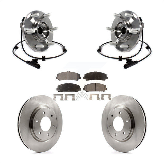 Hub Bearing Disc Brake Rotor Pads Front Kit For INFINITI QX80 Nissan Armada QX56