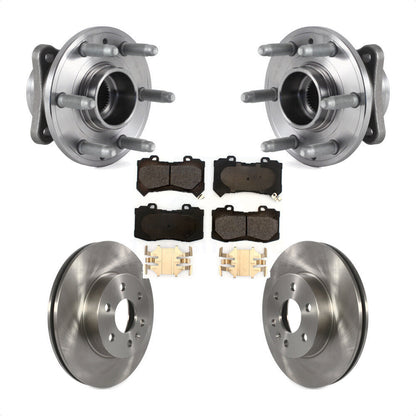 Hub Bearing Disc Brake Rotor Pad Front Kit For Chevrolet Colorado GMC Canyon 4WD