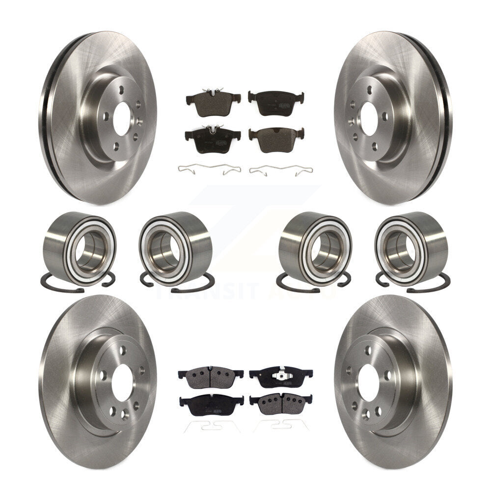 Bearing Brake Rotor And Pad Front Rear Kit (10Pc) For Land Rover Discovery Sport