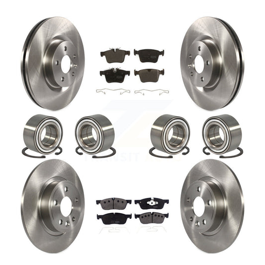 Bearing Brake Rotor And Pad Front Rear Kit (10Pc) For Land Rover Discovery Sport