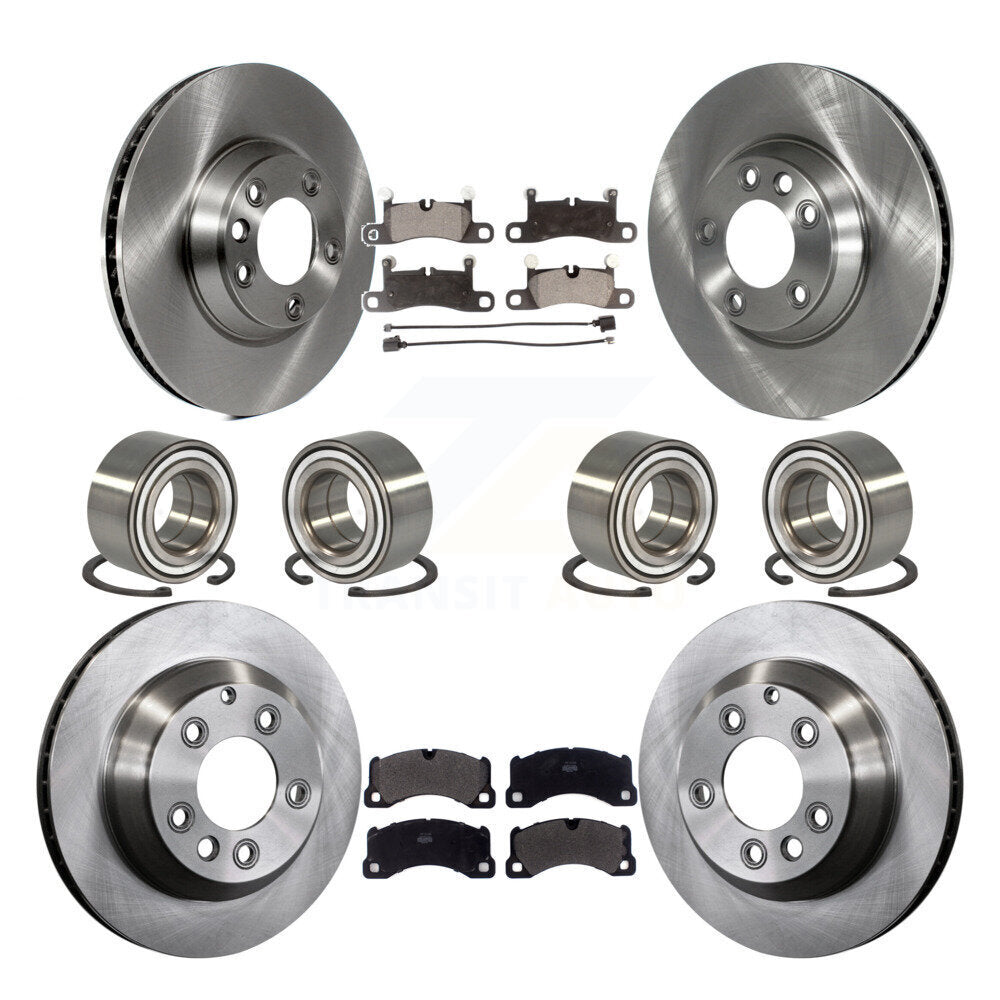 Bearing Brake Rotor Pad Front Rear Kit (10Pc) For 2011-2012 Porsche Cayenne Base