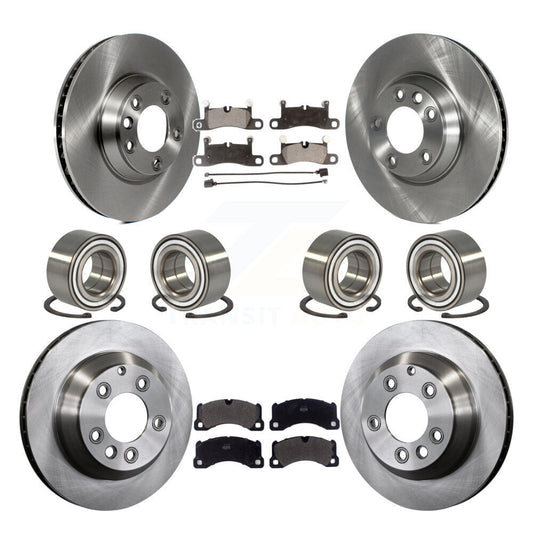 Bearing Brake Rotor Pad Front Rear Kit (10Pc) For 2011-2012 Porsche Cayenne Base
