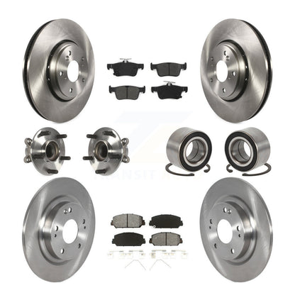 Wheel Hub Bearing Disc Brake Rotor And Pad Front Rear Kit (10Pc) For Honda Civic