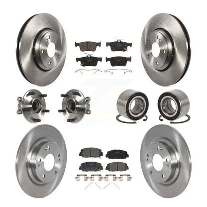 Wheel Hub Bearing Disc Brake Rotor And Pad Front Rear Kit (10Pc) For Honda Civic