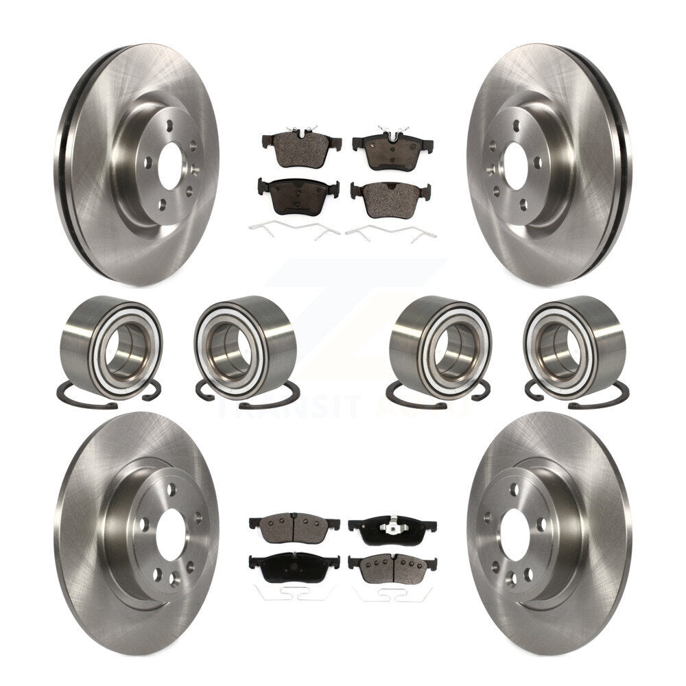 Bearing Brake Rotor And Pad Front Rear Kit (10Pc) For Land Rover Discovery Sport