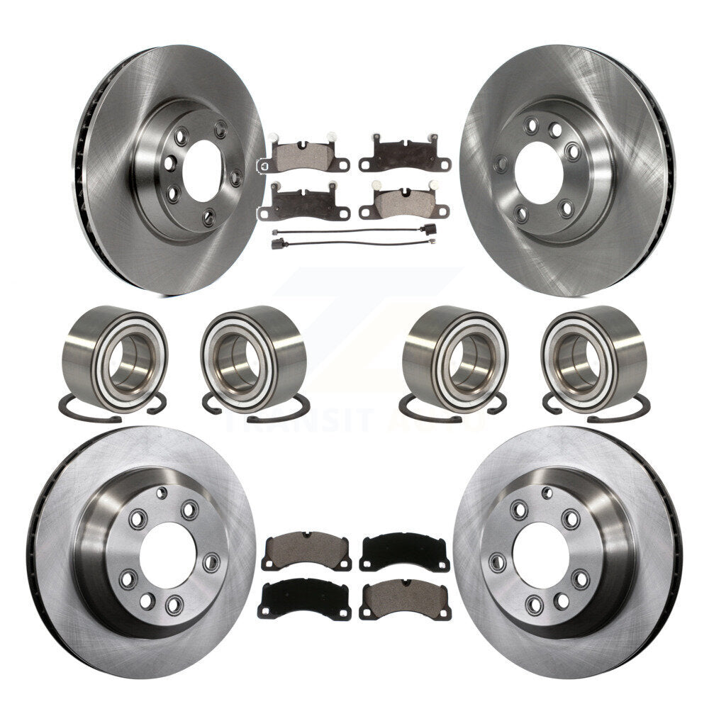 Bearing Brake Rotor Pad Front Rear Kit (10Pc) For 2011-2012 Porsche Cayenne Base