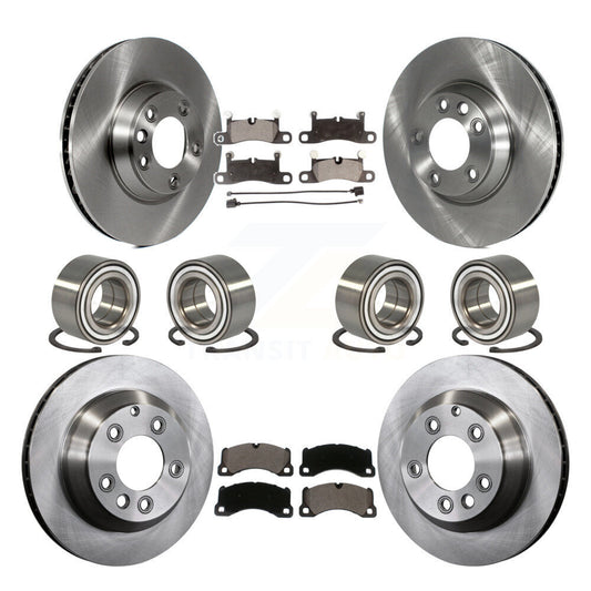 Bearing Brake Rotor Pad Front Rear Kit (10Pc) For 2011-2012 Porsche Cayenne Base