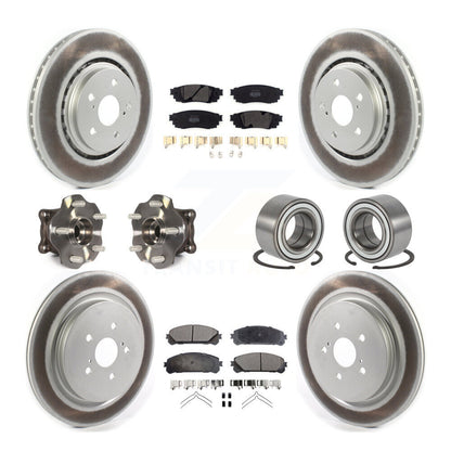 Hub Bearing Coat Brake Rotor Pads Front Rear Kit (10Pc) For 2016 Lexus RX350 AWD