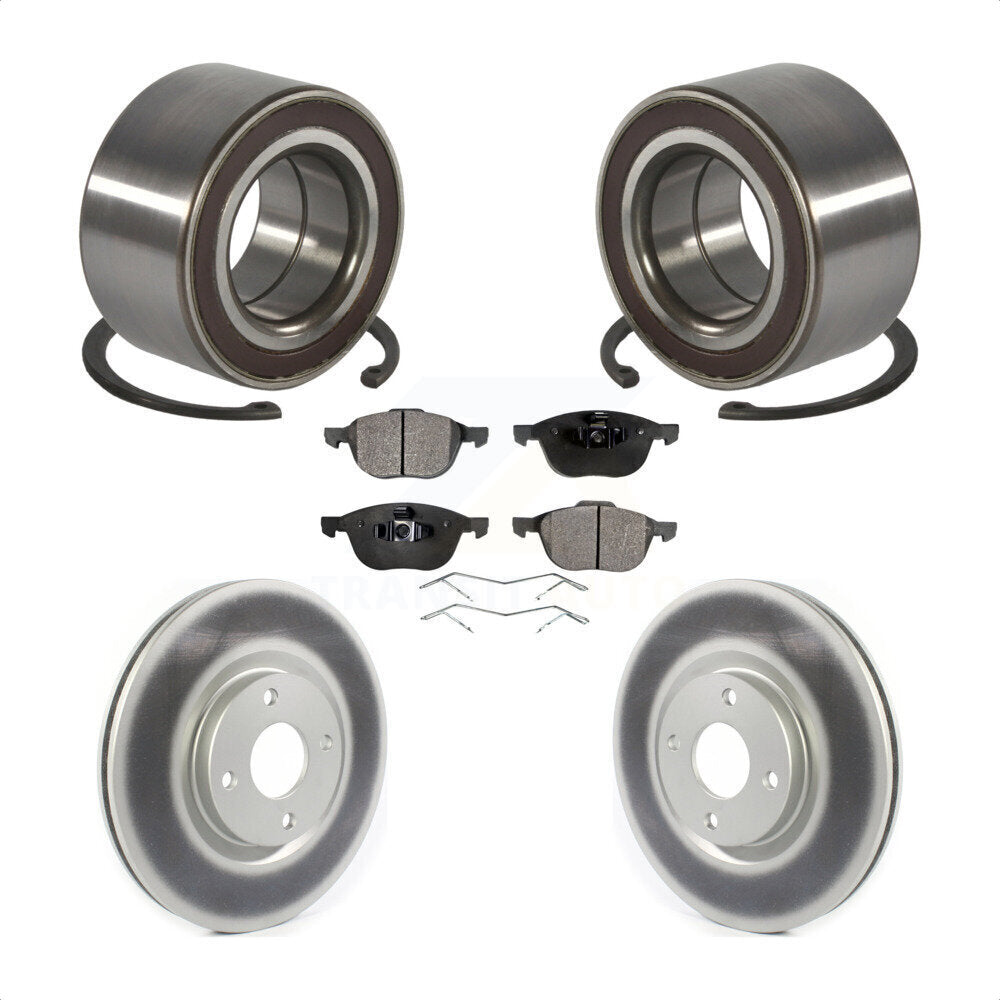 Wheel Bearing Coated Disc Brake Rotor Pads Front Kit For 2018-2022 Ford EcoSport