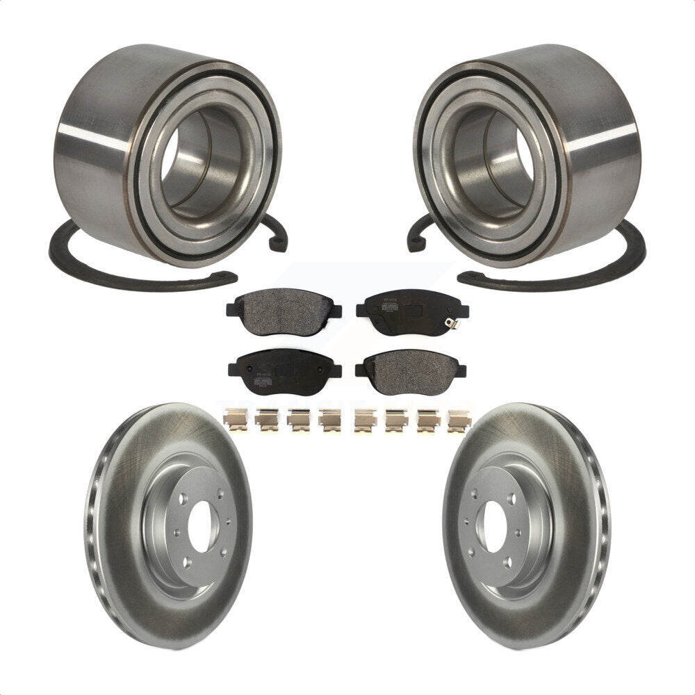 Wheel Bearing Coated Disc Brake Rotors And Pads Front Kit For Fiat 500