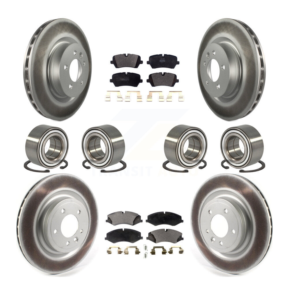 Bearing Coated Brake Rotor Pads Front Rear Kit (10Pc) For Land Rover Range Sport