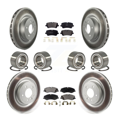 Bearing Coated Brake Rotor Pads Front Rear Kit (10Pc) For Land Rover Range Sport
