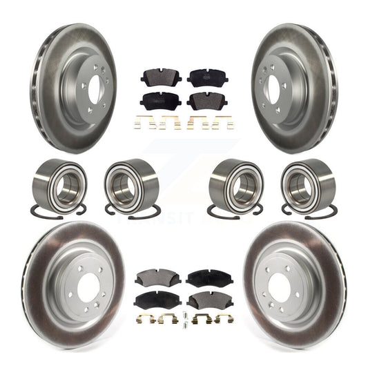 Bearing Coated Brake Rotor Pads Front Rear Kit (10Pc) For Land Rover Range Sport