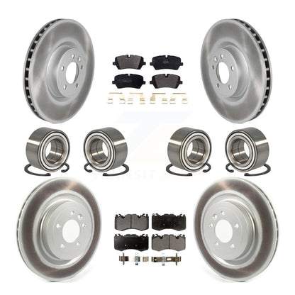 Bearing Coated Brake Rotor Pads Front Rear Kit (10Pc) For Land Rover Range Sport