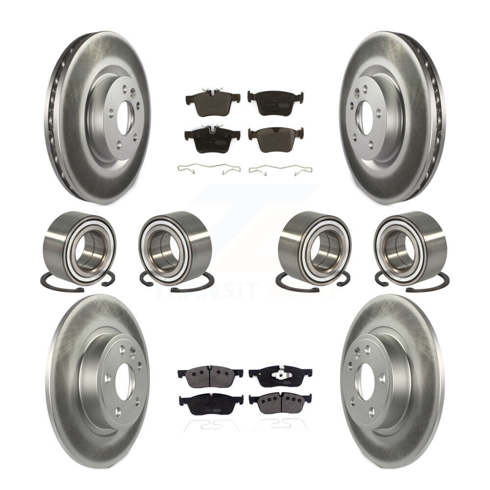 Bearing Coat Brake Rotor Pad Front Rear Kit For 15-17 Land Rover Discovery Sport