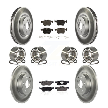 Bearing Coat Brake Rotor Pad Front Rear Kit For 15-17 Land Rover Discovery Sport