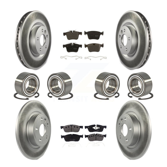 Bearing Coat Brake Rotor Pad Front Rear Kit For 15-17 Land Rover Discovery Sport
