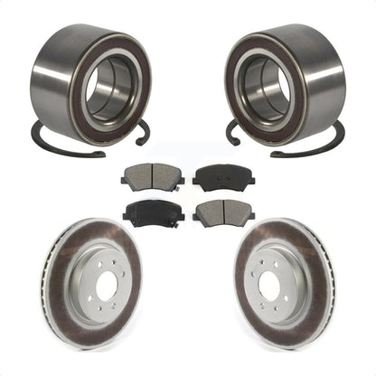 Wheel Bearing Coated Disc Brake Rotors And Pads Front Kit For Kia Rio