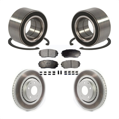Wheel Bearing Coated Disc Brake Rotor And Pad Front Kit For 2016-2018 Mazda CX-9