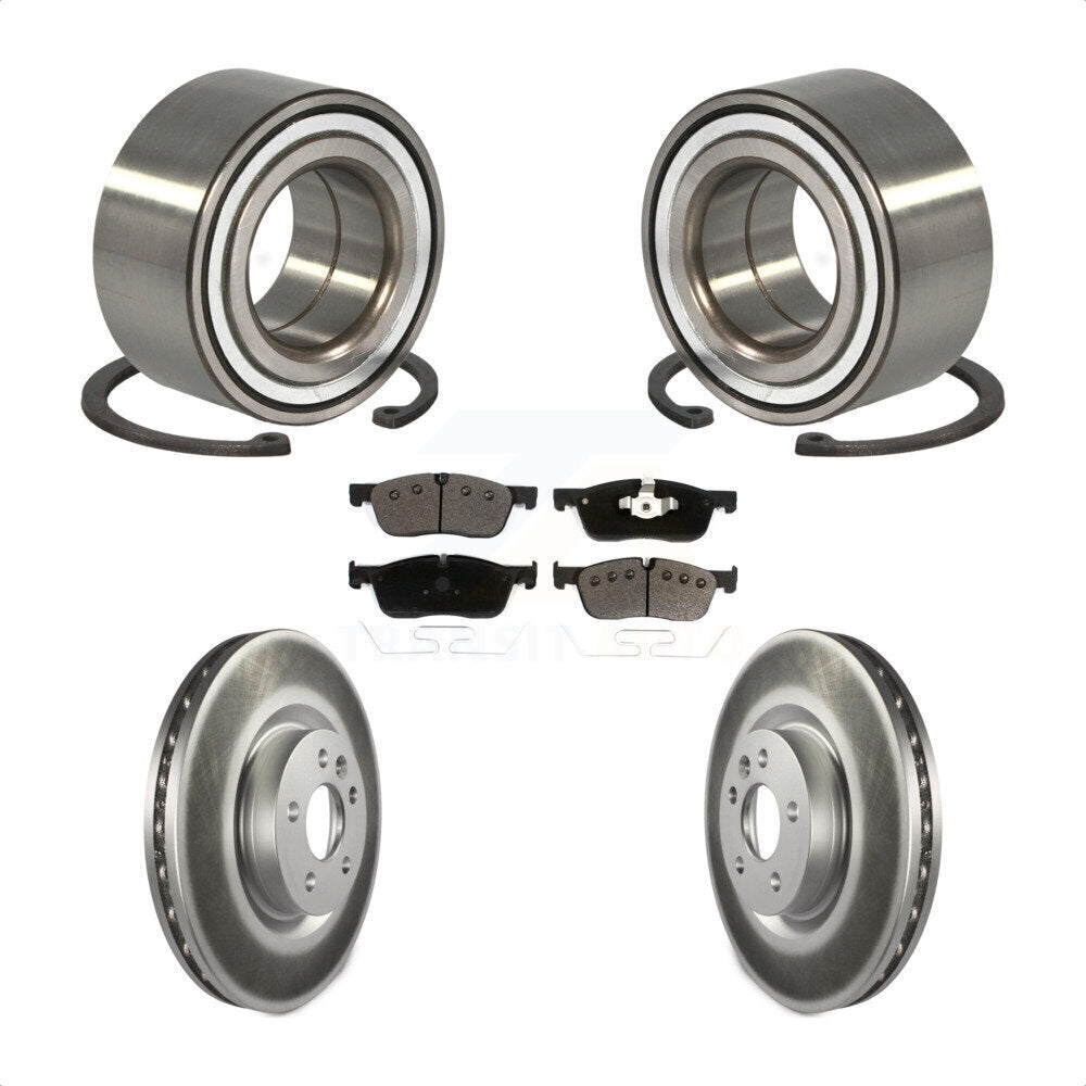 Wheel Bearing Coated Brake Rotor & Pads Front Kit For Land Rover Discovery Sport