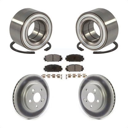 Wheel Bearing Coated Disc Brake Rotor Pad Front Kit For Toyota Prius Prime AWD-e