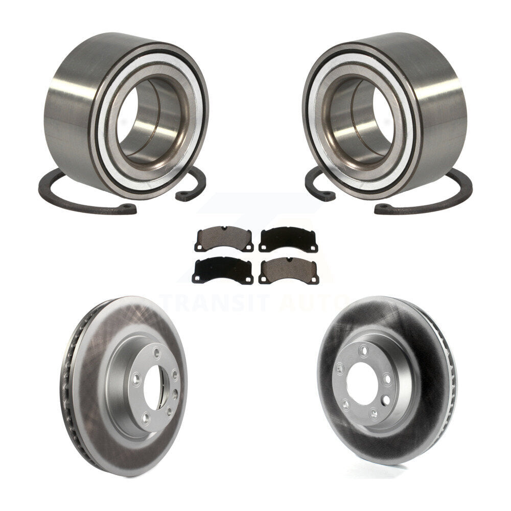 Wheel Bearing Coated Disc Brake Rotors And Pads Front Kit For Porsche Cayenne