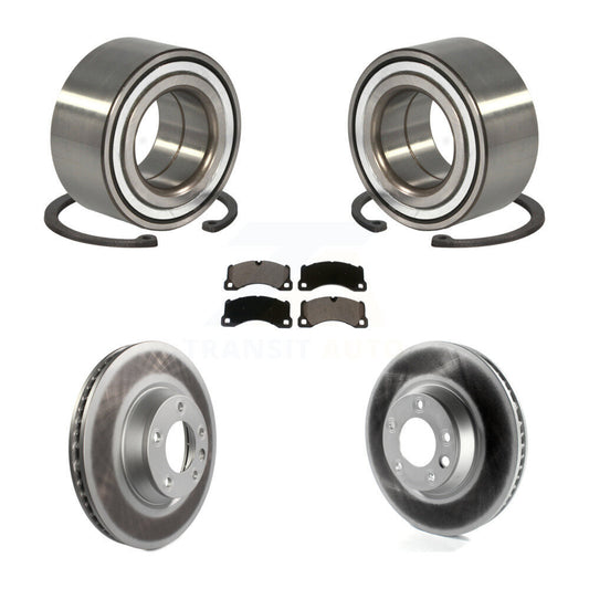 Wheel Bearing Coated Disc Brake Rotors And Pads Front Kit For Porsche Cayenne