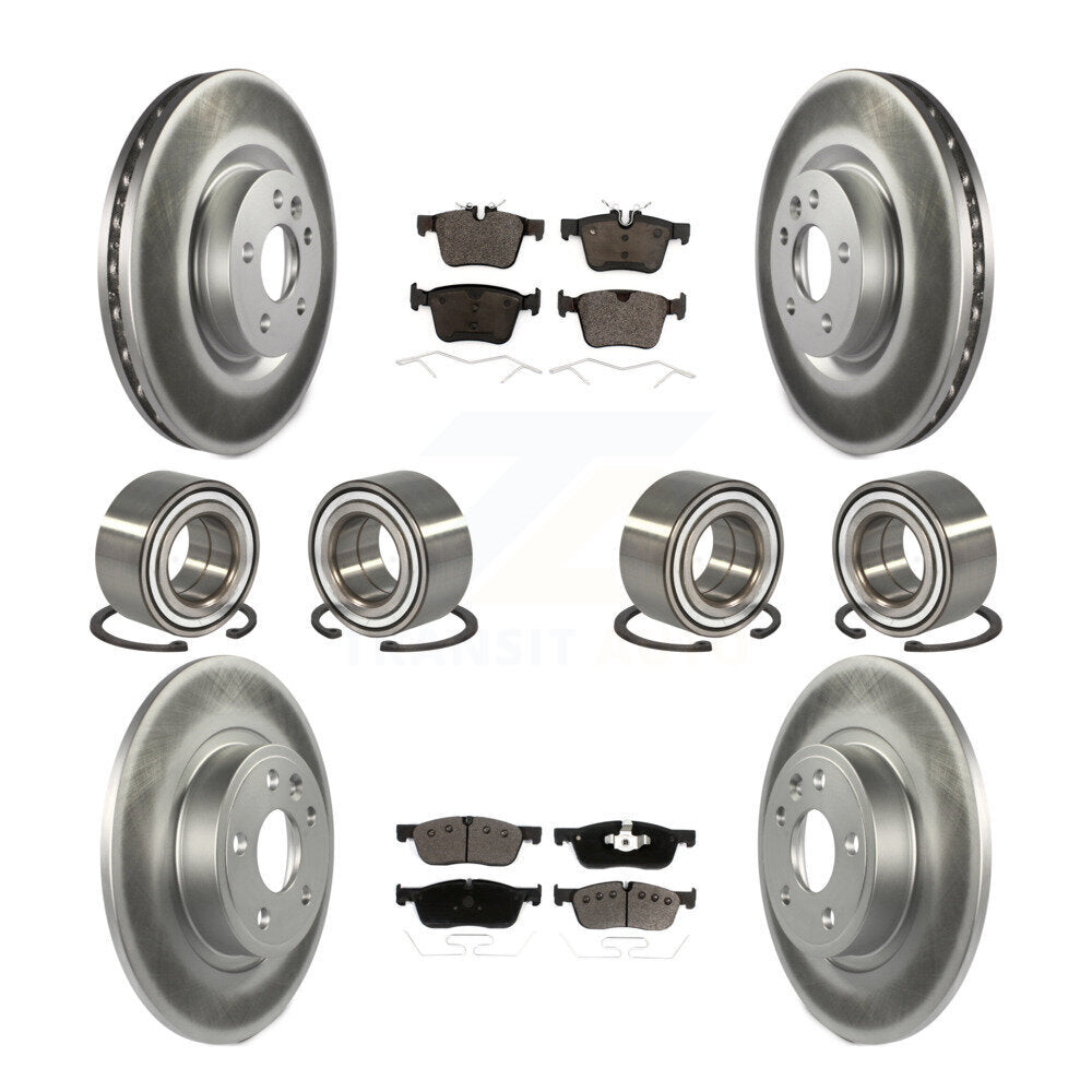 Bearing Coat Brake Rotor Pad Front Rear Kit For 15-17 Land Rover Discovery Sport
