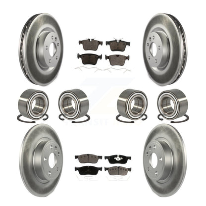 Bearing Coat Brake Rotor Pad Front Rear Kit For 15-17 Land Rover Discovery Sport