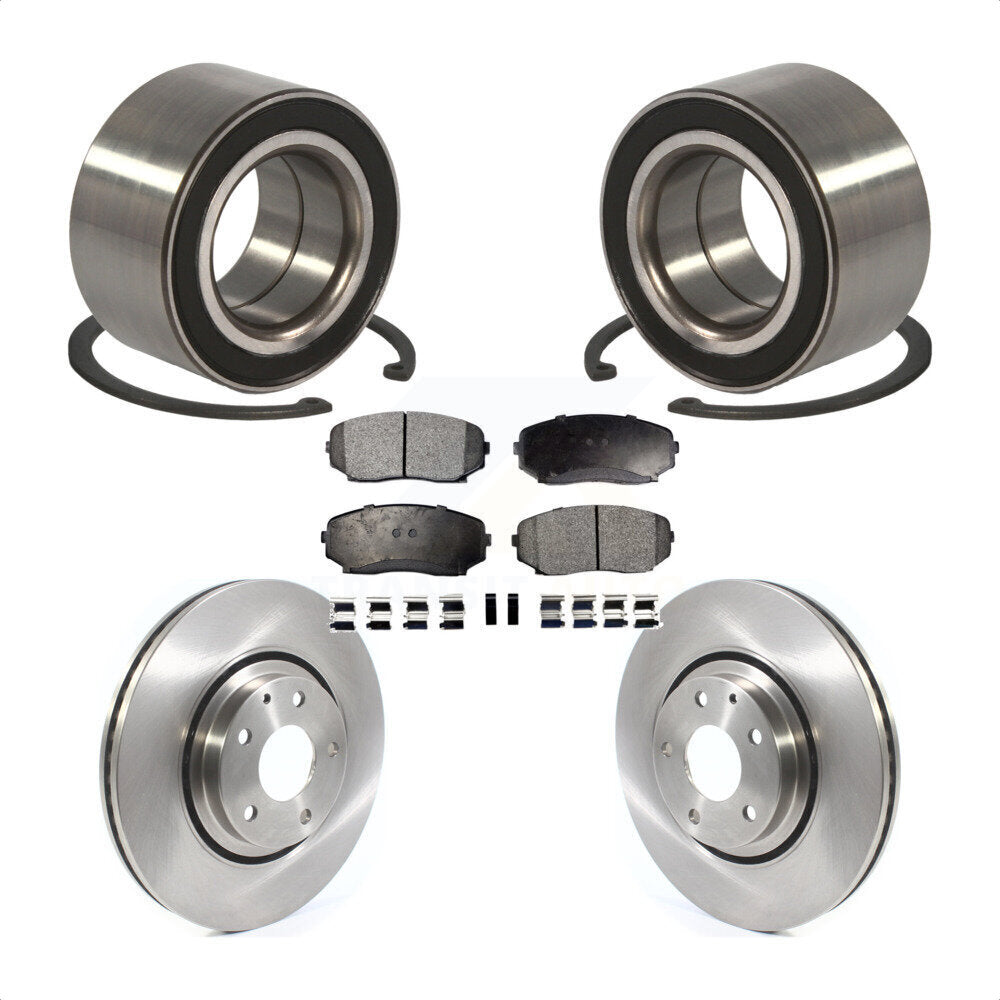 Wheel Bearing Disc Brake Rotors And Pads Front Kit For 2016-2018 Mazda CX-9